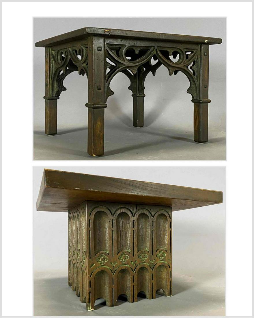 Two Vintage Gothic Revival Style Side Tables (1 of 20)