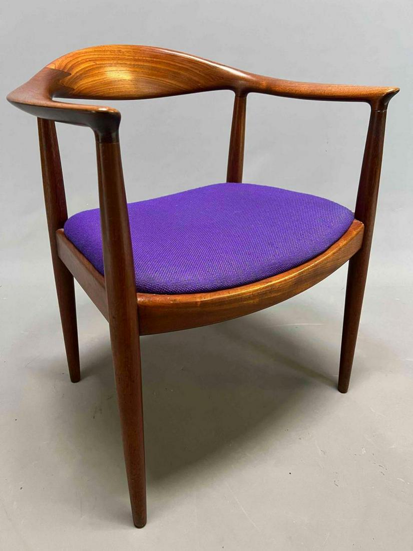 Hans Wegner For Johannes Hansen, "The Chair": Danish Modern Hans Wegner For Johannes Hansen "The Chair" Teak Chair. Marked Johannes Hansen Copenhagen Denmark. Approximately 29.5H x 24.875W x 18.0D in.