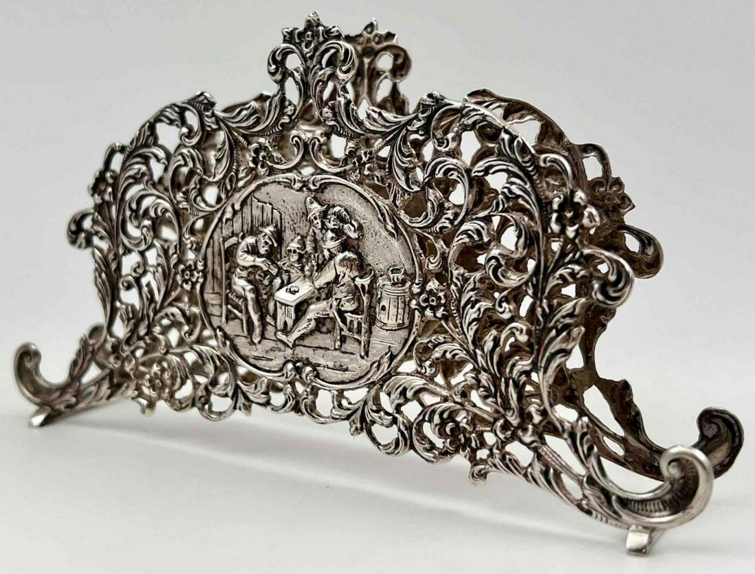 Ornate Dutch Silver Napkin Holder (1 of 12)