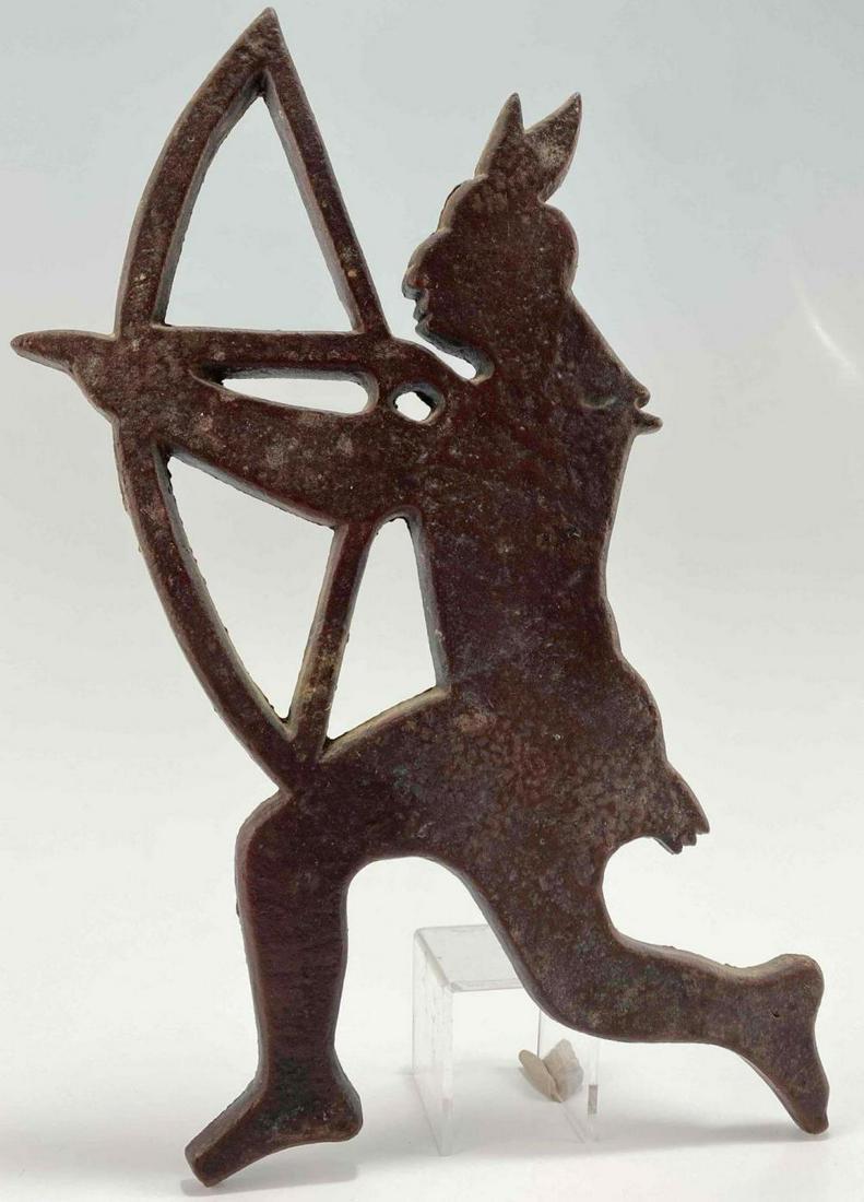 Cast Iron Native American Archer Wall Plaque (1 of 9)