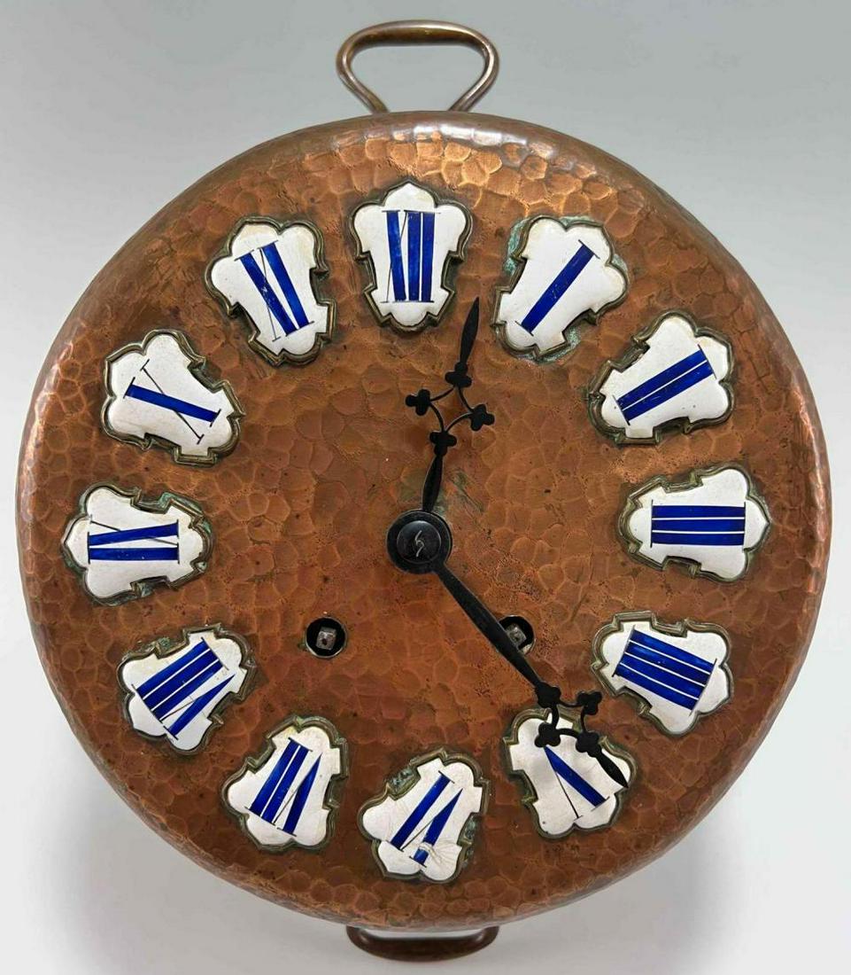 Older French Copper Pot Enamel Kitchen Clock (1 of 20)
