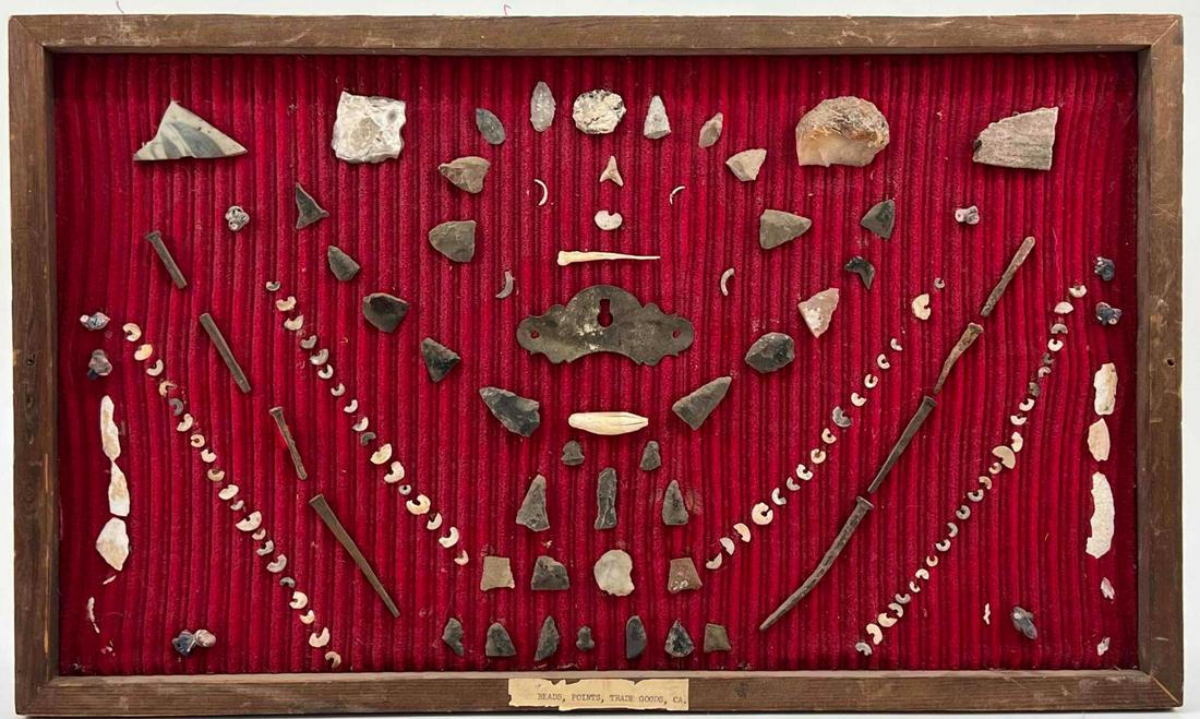 Framed California Native American Artifact Collection (1 of 13)