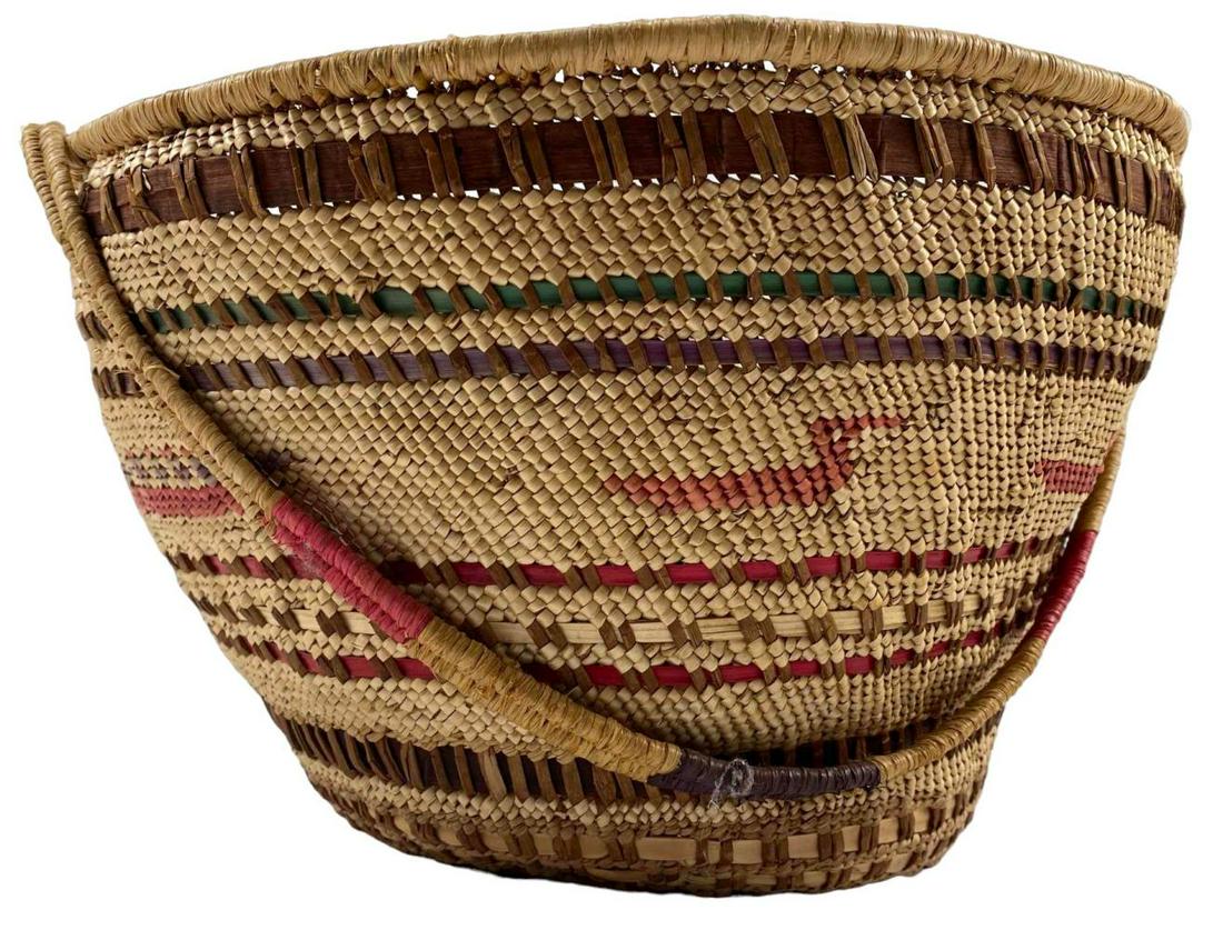 1930's Quileute North West Coast Native American Basket With Photograph Of The Maker (1 of 20)