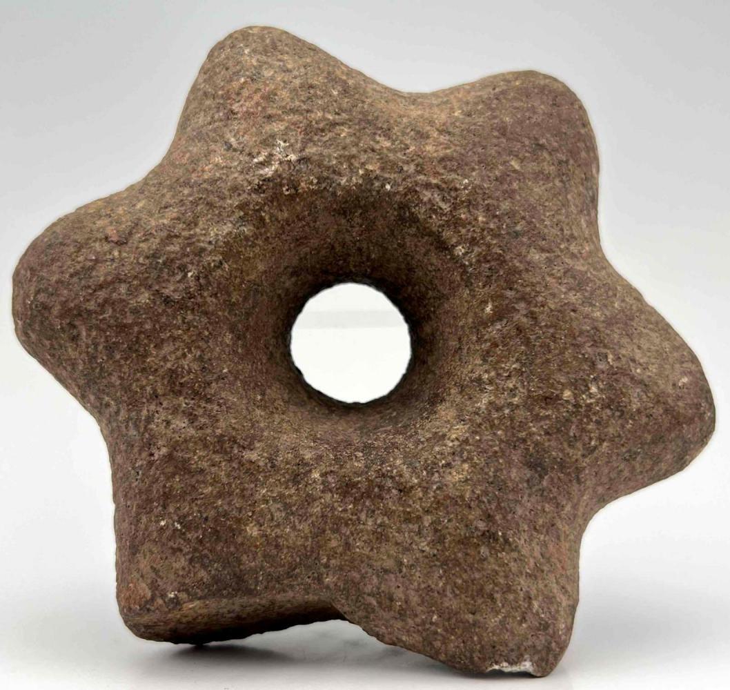 Incan Pre Columbian Star Shaped Mace Head (1 of 13)