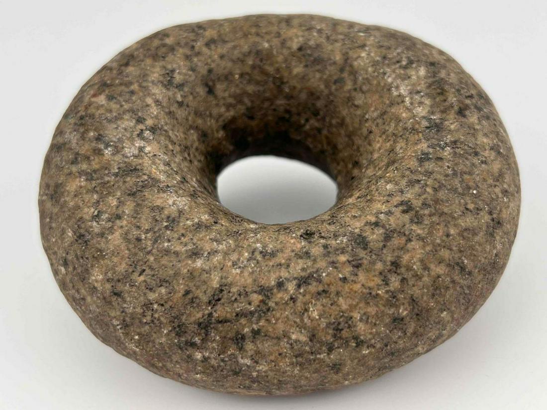 Pre Columbian Stone Doughnut Form Mace Head (1 of 13)
