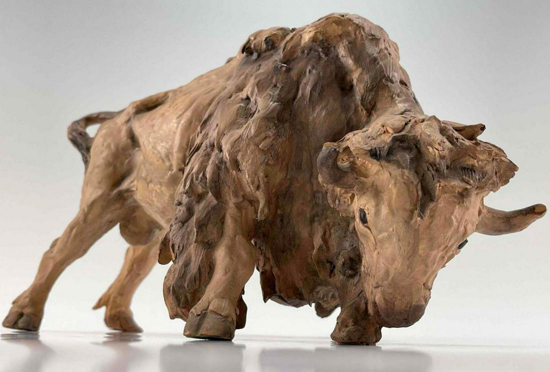 Italian Ceramic Buffalo Sculpture (1 of 12)