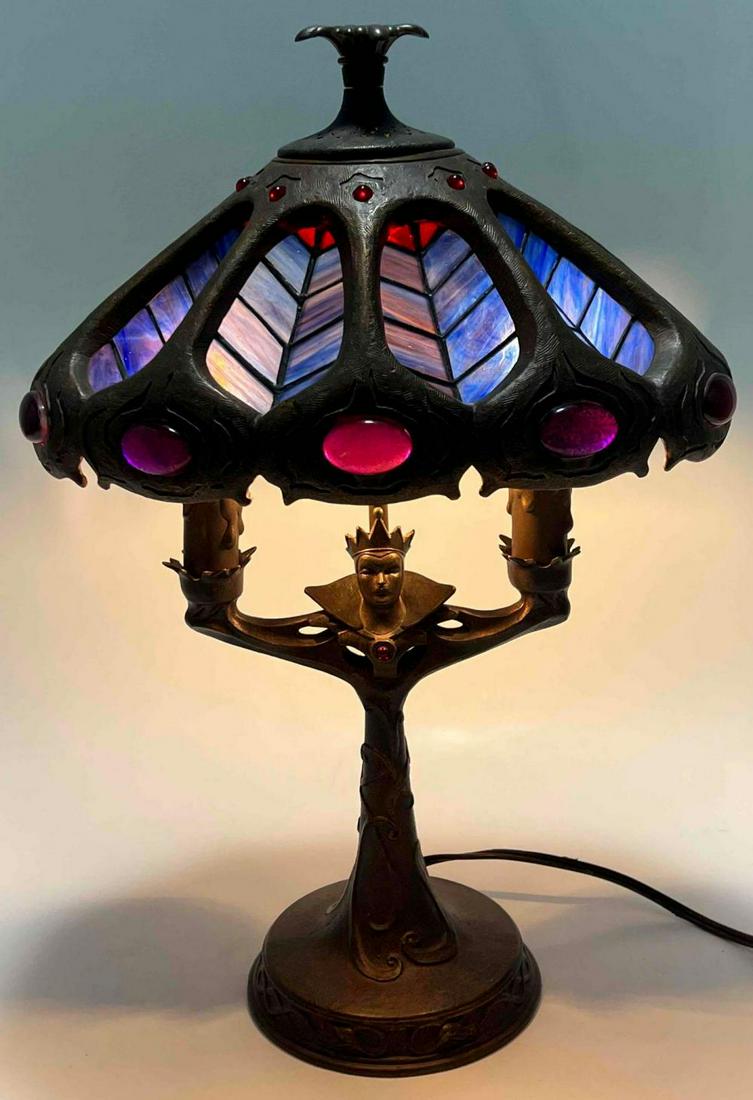 Disney Stained Glass Evil Queen Snow White Table Lamp