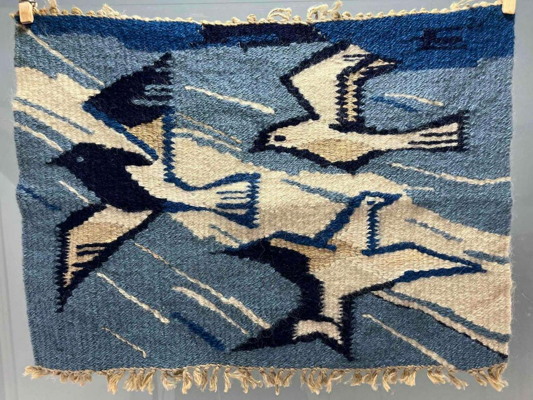 Handwoven Scandinavian Mid Century Modern Bird Tapestry (1 of 19)