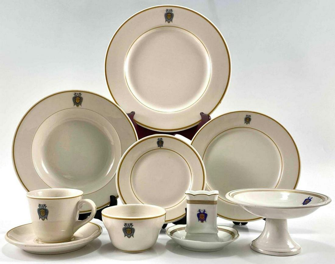 9 Pieces Tableware From Historic Palace Hotel San Francisco.: 9 Pieces Tableware From Historic Palace Hotel San Francisco. Marked Palace Hotel, Syracuse China Corporation USA, And Bauscher China Made in Weiden Germany, Especially Made For Palace Hotel San Franci