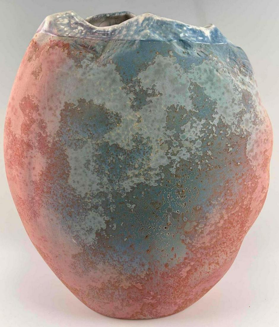 Large Tony Evans Raku Art Pottery Vase (1 of 10)