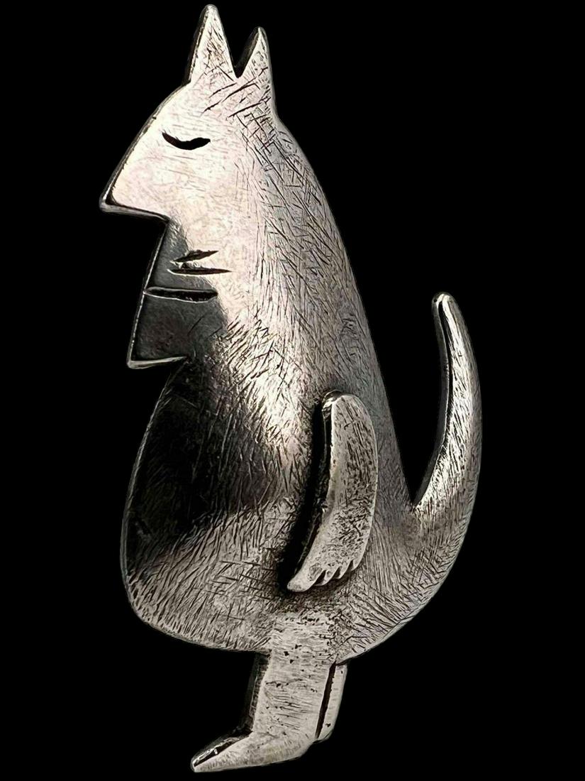 Vintage Sterling Silver Anthropomorphic Cat Pin (1 of 10)