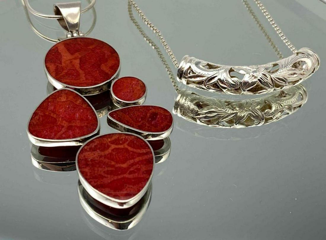 2 Sterling Silver Necklaces (1 of 8)