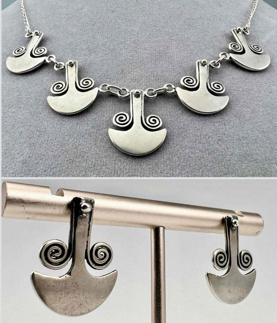 Sterling Silver Necklace & Earring Set (1 of 17)