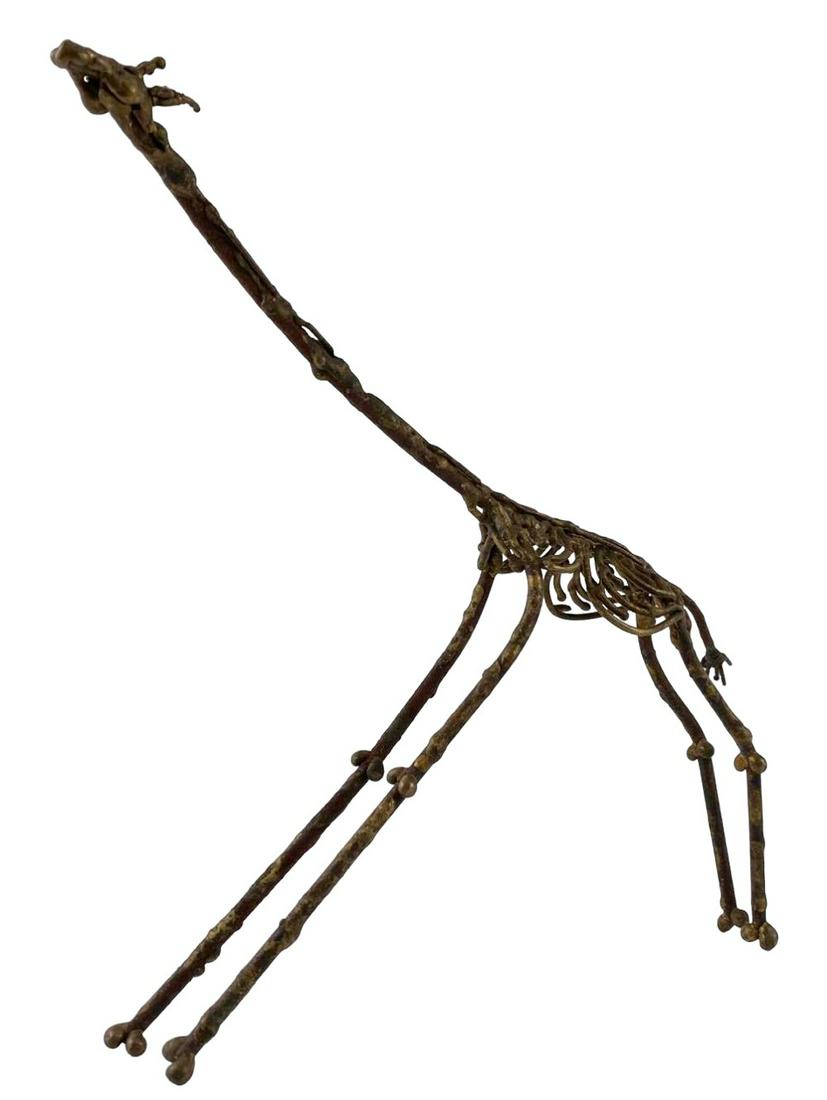 Brutalist Modern Bronze and Iron Giraffe Sculpture, After Pal Kepenyes (1 of 12)