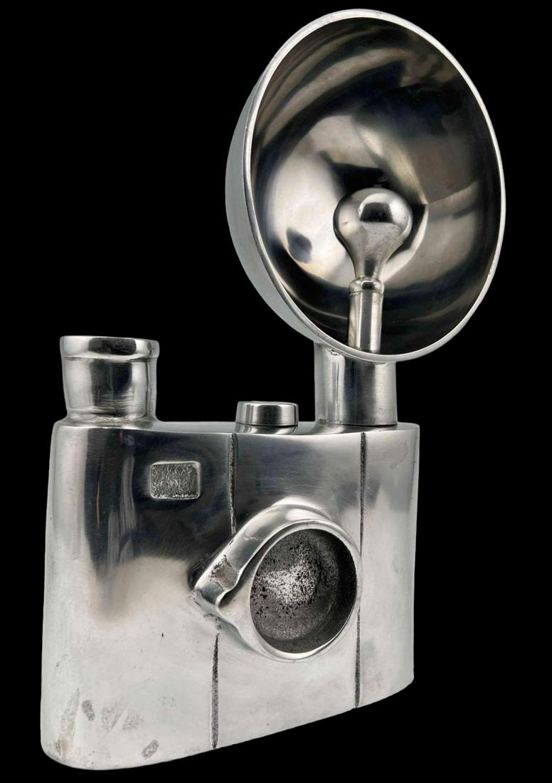 Unusual Aluminum Modernist Sculpture of a Film Camera (1 of 14)