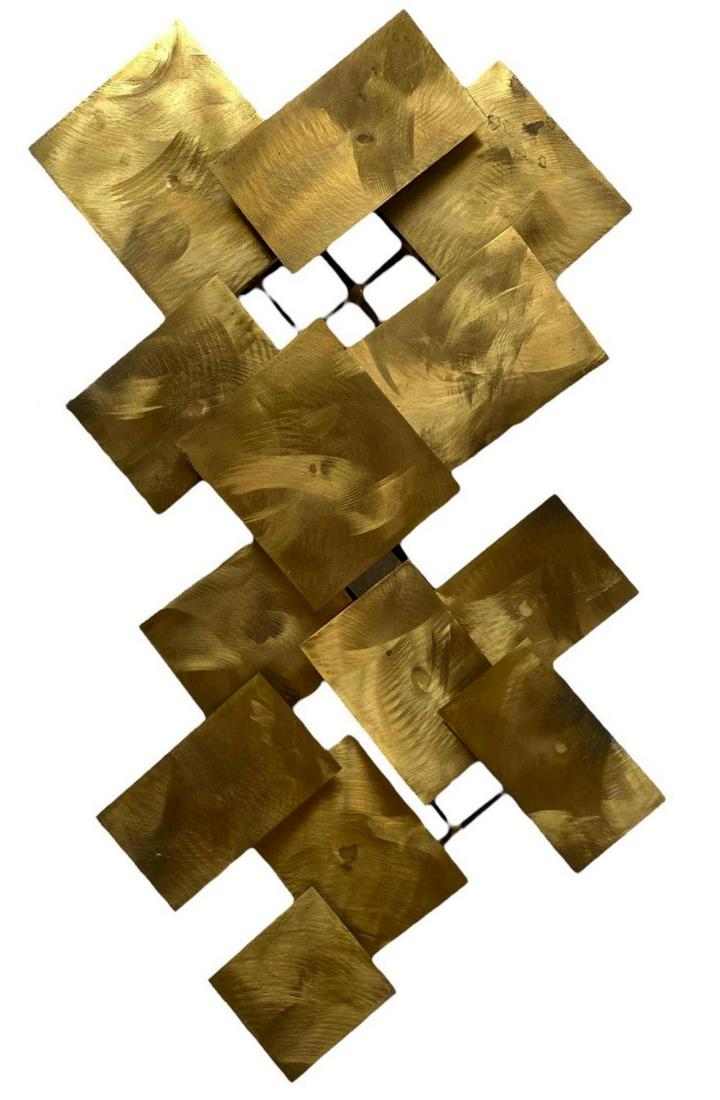 Mid Century Modern Geometric Wall Sculpture, Manner of Curtis Jere (1 of 19)