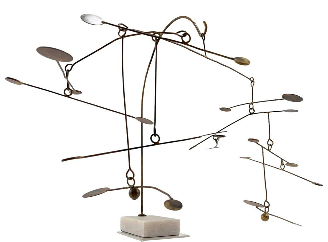 Modernist Iron & Copper Mobile Sculpture (1 of 13)