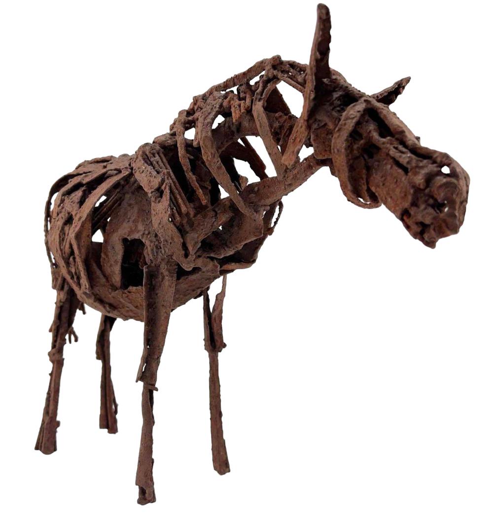 Nina Scott-Hansen, Brutalist Modern Iron Horse Sculpture (1 of 16)