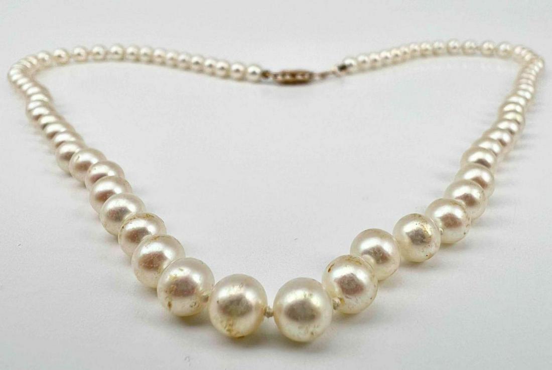 Fine Estate Pearl Necklace With 14K Clasp (1 of 8)