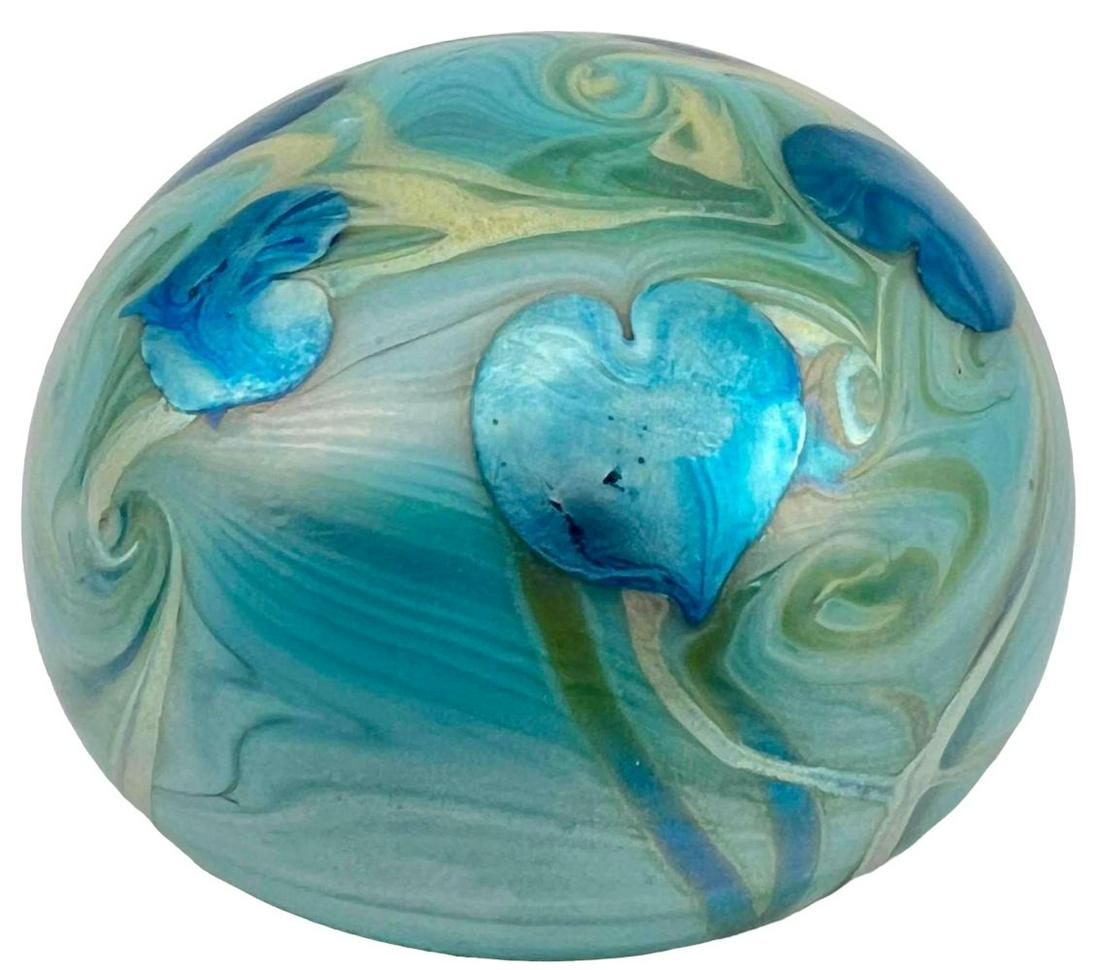 Orient & Flume Art Glass Heart Paperweight (1 of 12)