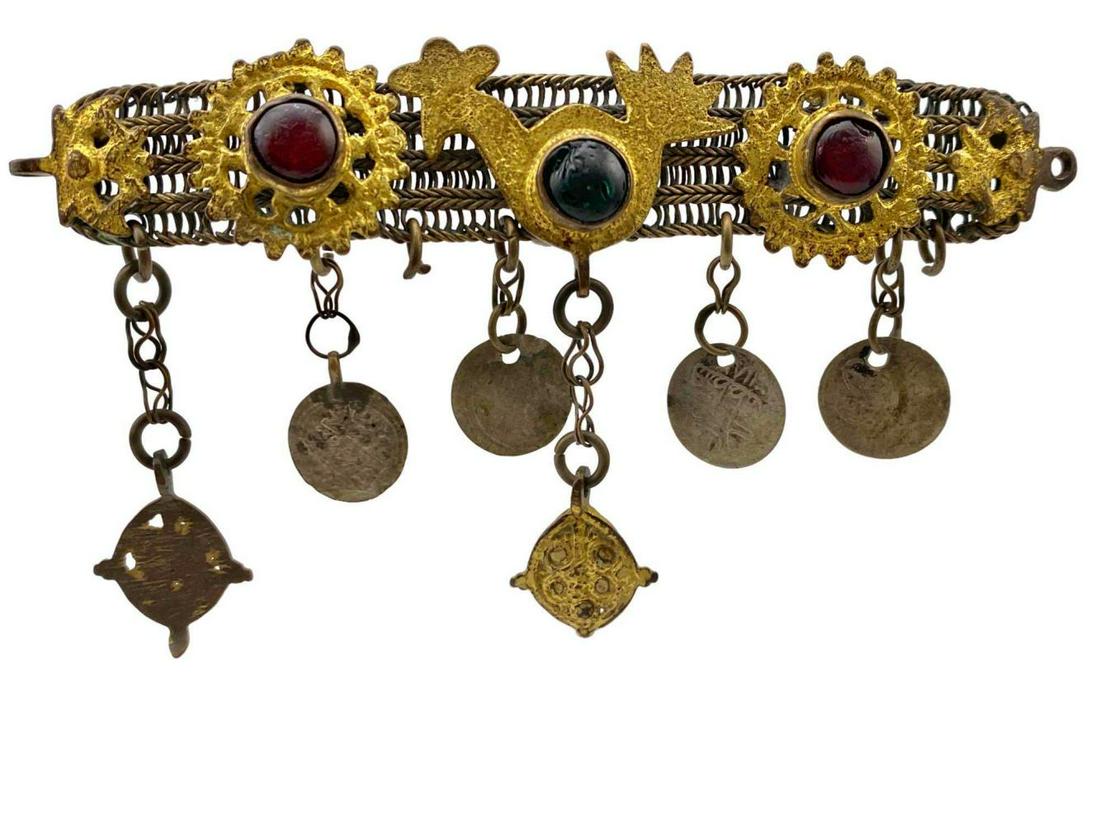 Ottoman Empire Metal Piece With Gold Plated Bird (1 of 14)