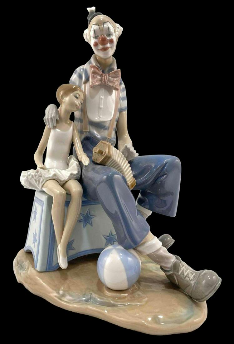 Large Lladro Porcelain Ballerina & Clown Figure (1 of 9)