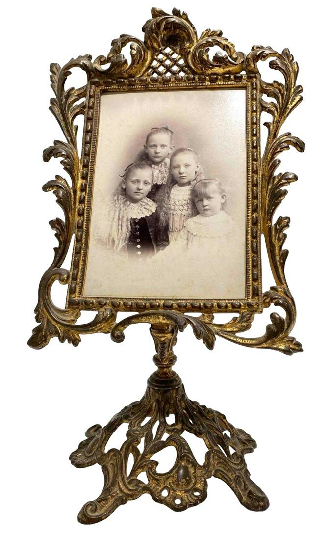Ornate 19th Century Gilt Bronze Picture Frame (1 of 16)