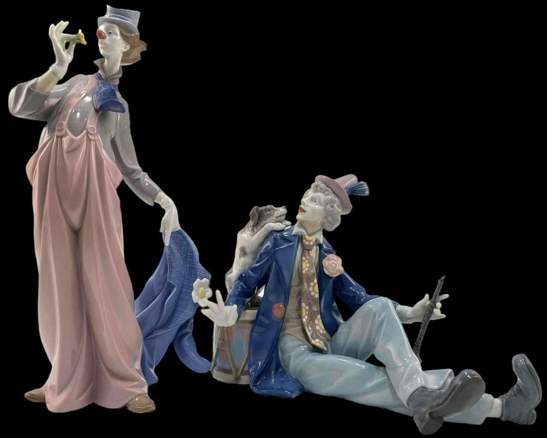 2 Large Lladro Porcelain Clown Figures (1 of 13)
