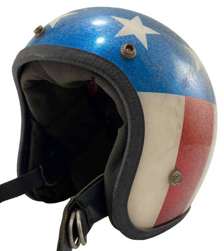 Original Vintage Easy Rider American Flag Motorcycle Helmet