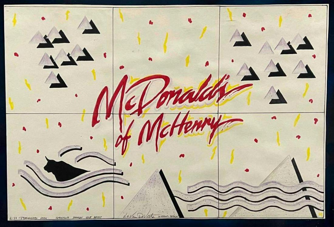 Architectural Rendering of McDonald's Tile Mosaic, 1994 (1 of 17)