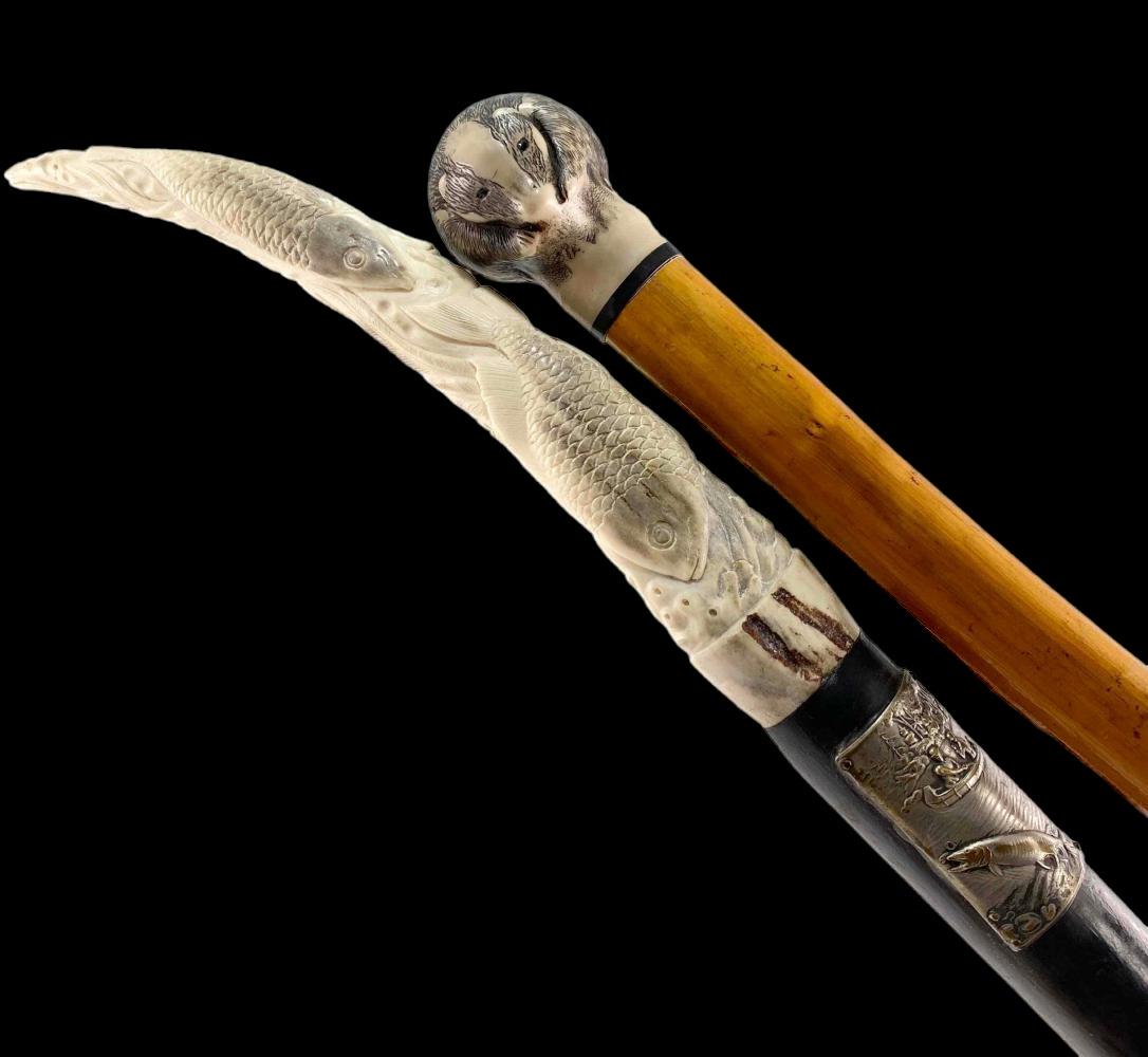Two Older Canes, Including Carved Horn Handle (1 of 20)