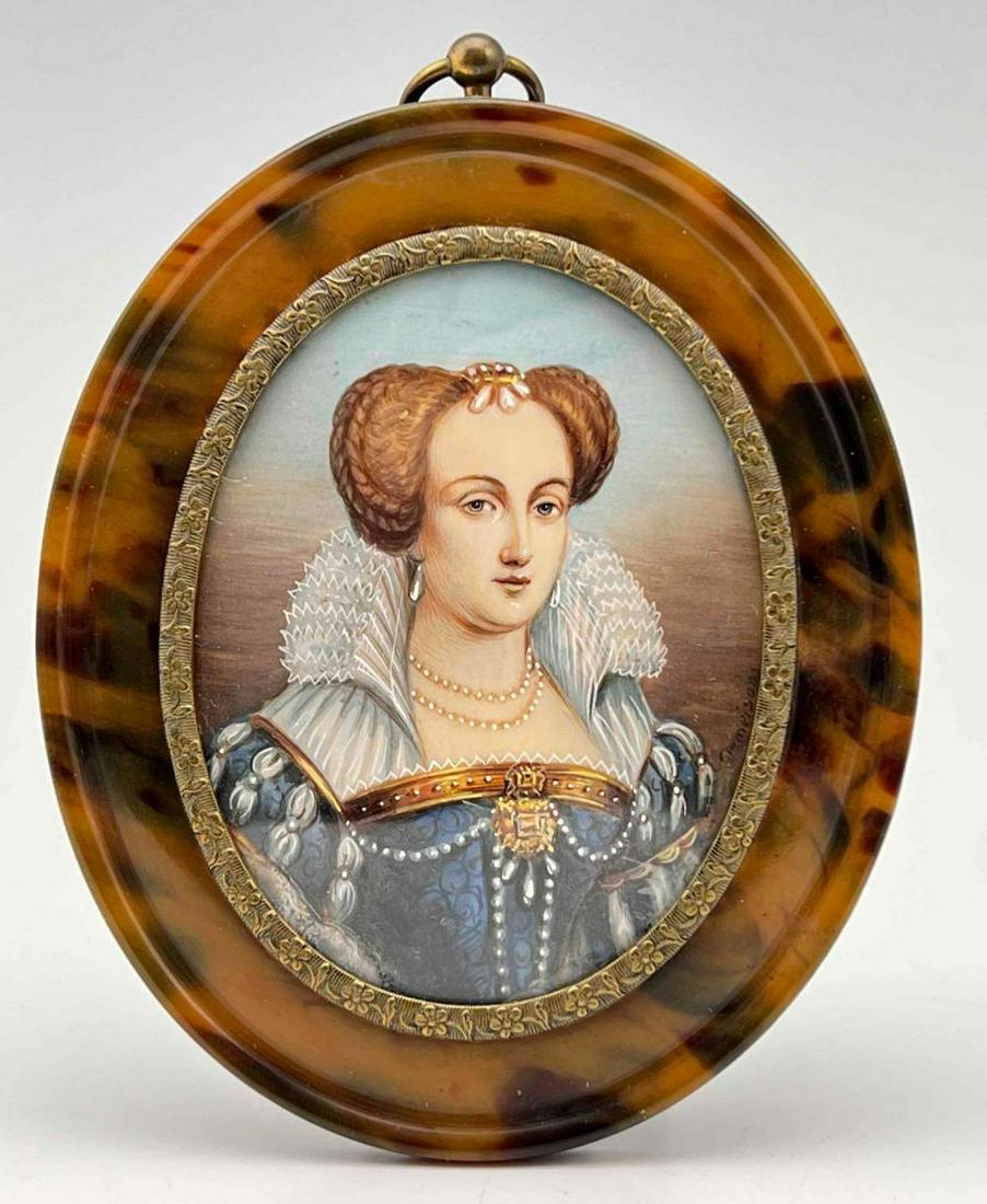 Italian Miniature Portrait in Frame (1 of 12)