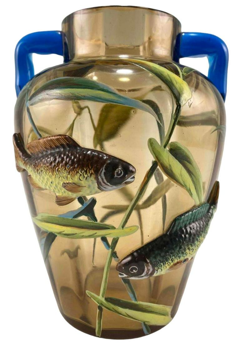 Antique Moser Art Glass Fish Vase (1 of 16)