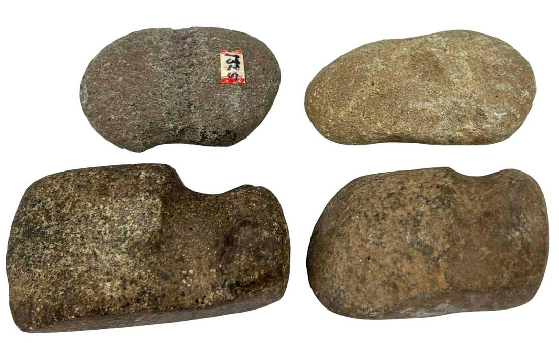 4 Native American Stone Axe Heads (1 of 14)