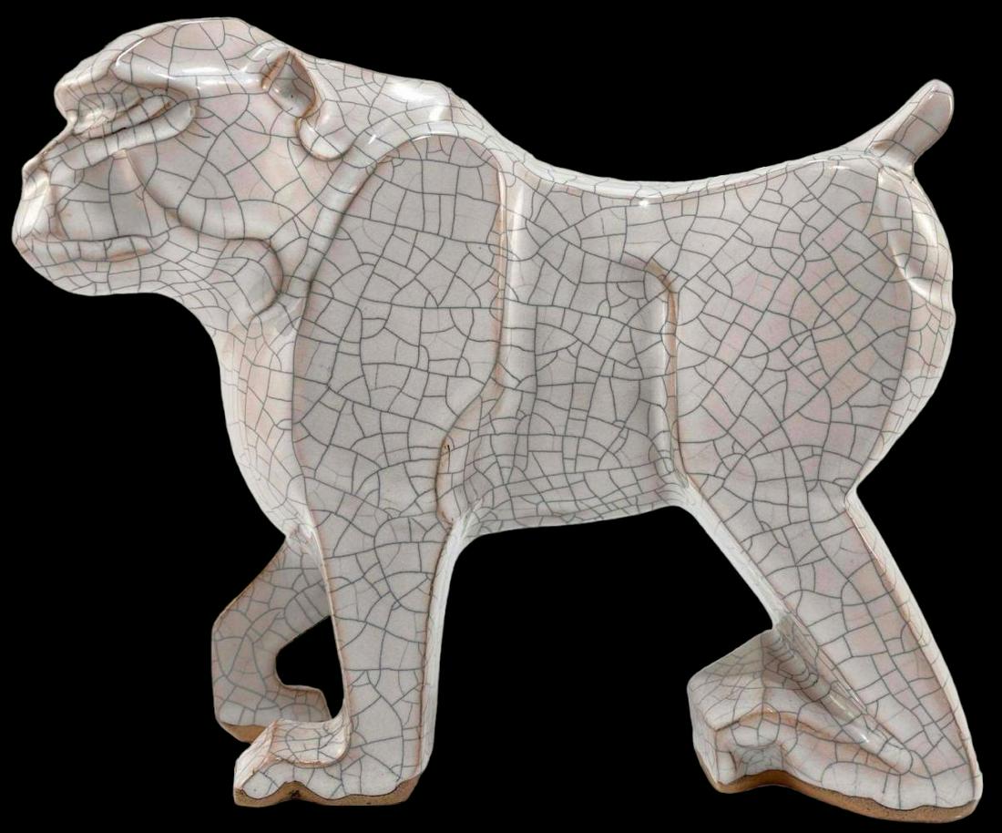 Exceptional Crackle Glazed Cubist Art Pottery Baboon (1 of 16)