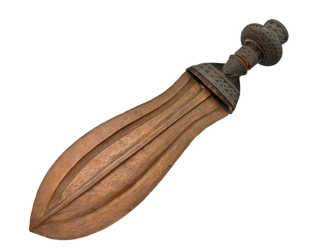 Antique Ikul  Kuba  Ceremonial Knife With Copper Blade (1 of 15)