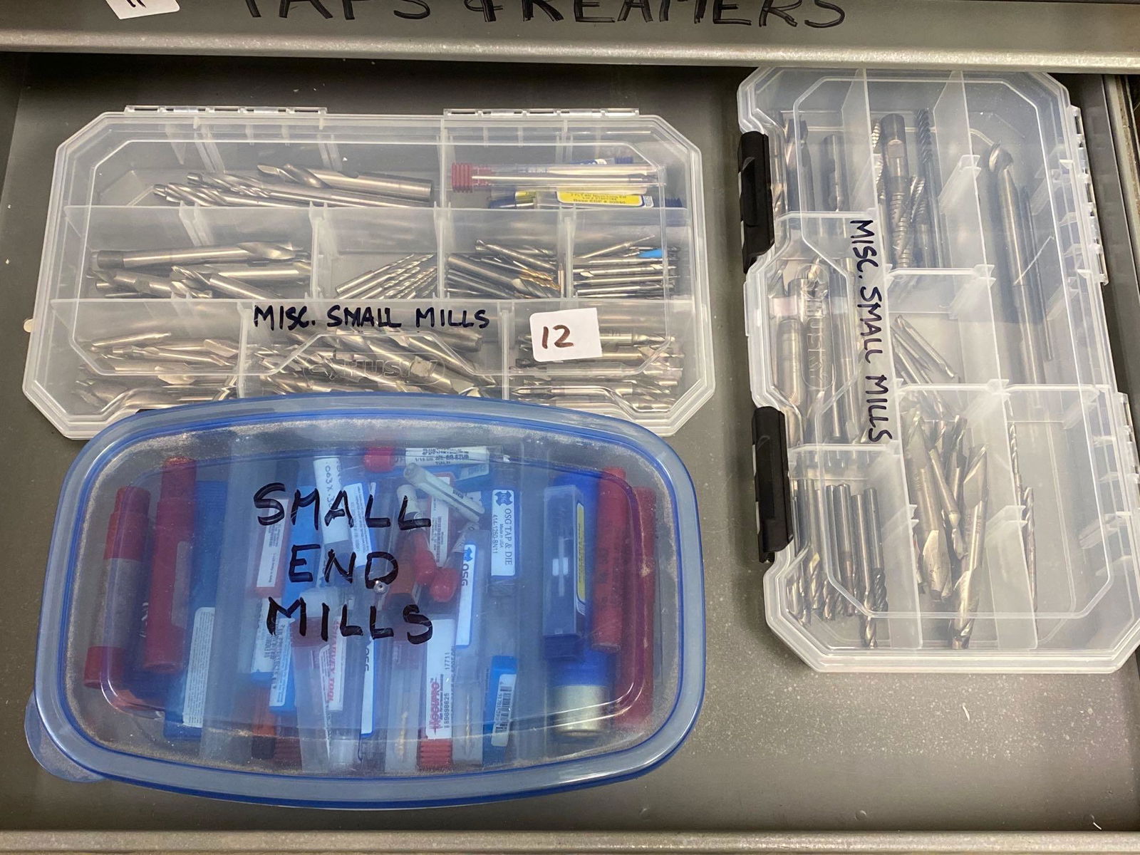Drawer Of 3 Boxes Of Machinists Endmils (1 of 4)