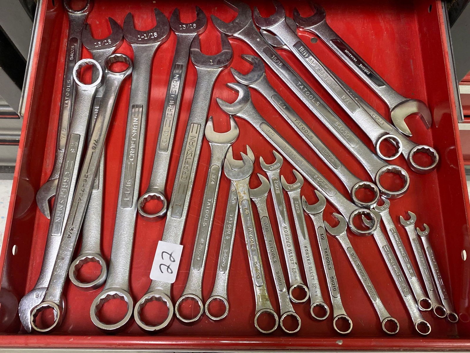 Drawer Of Double Ended Wrenches (1 of 3)