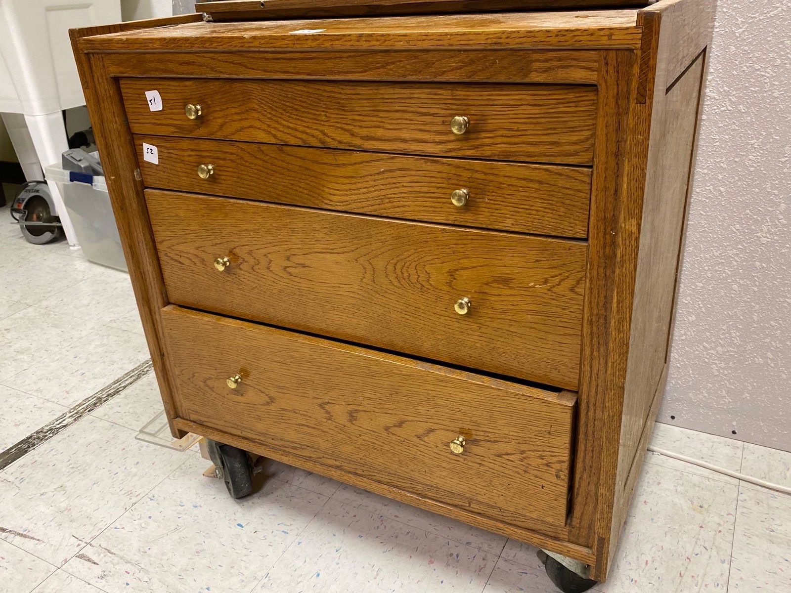 Felt Lined Rolling Machinits Tool Chest Or Cabinet (1 of 3)