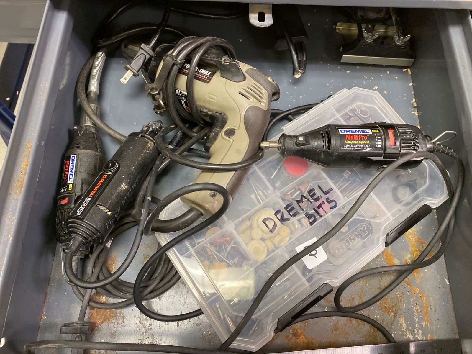 Drawer Of Dremel Drills, Drills, And Accessories (1 of 6)