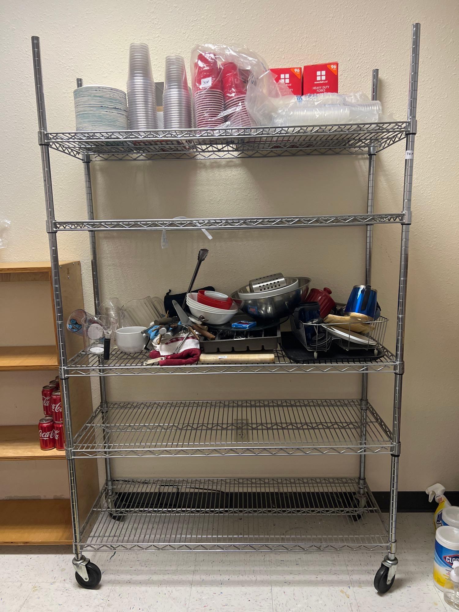 Large Metal Rolling Rack (1 of 1)