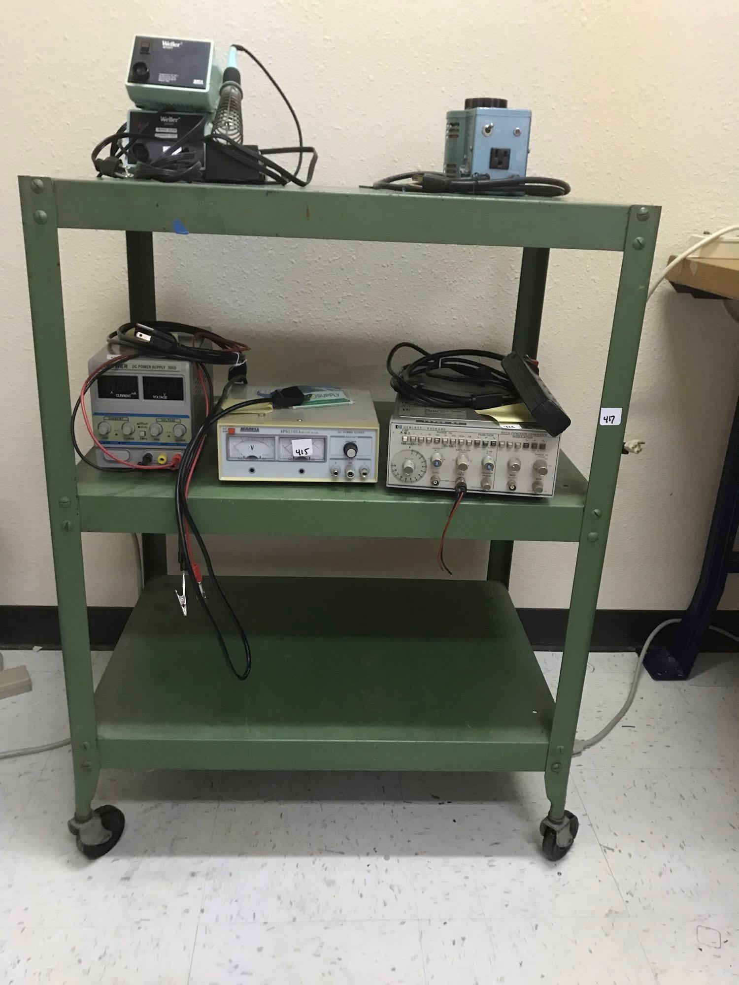 Three Tier Metal Cart Moves Freely (1 of 1)