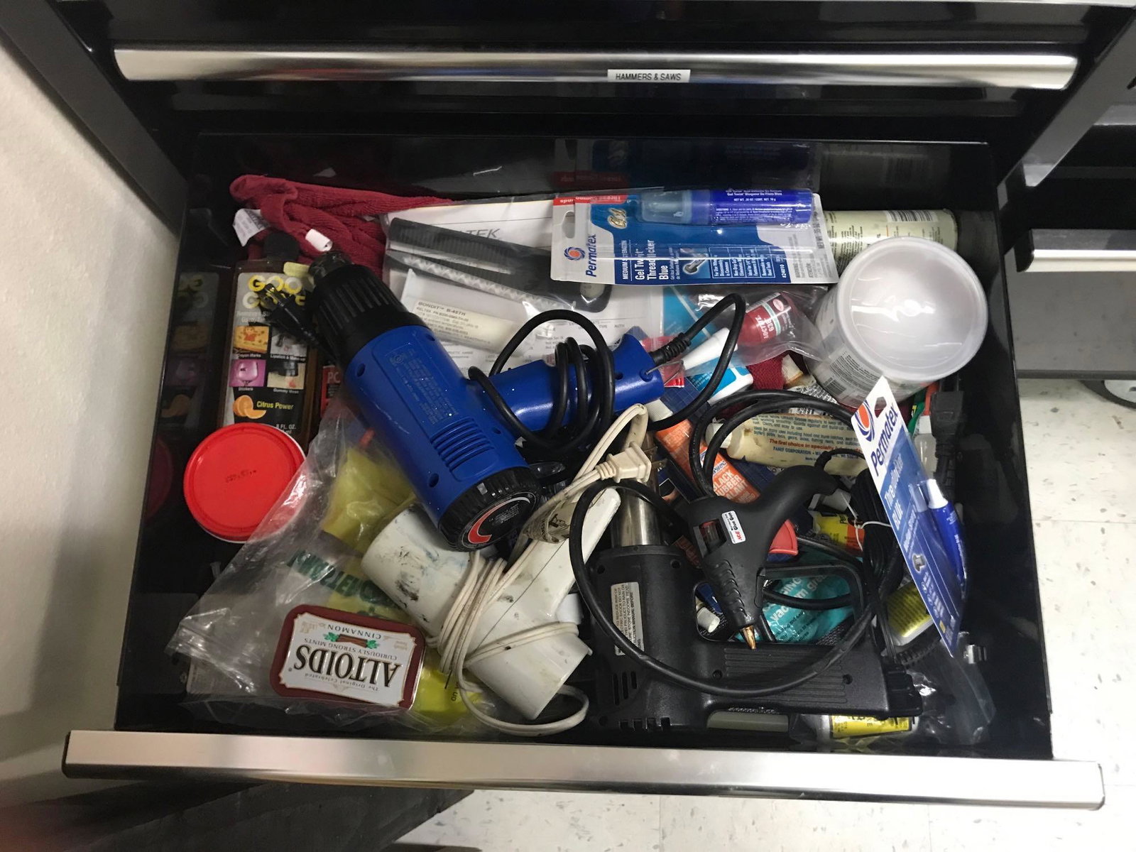 Lot Of Tools And Supplies: lot of tools and supplies including heat guns, glue gun, adhesives and cleaners, large sized glue sticks NO SHIPPING AVAILABLE All items sold as is where is. There are No guarantees to functionality, 