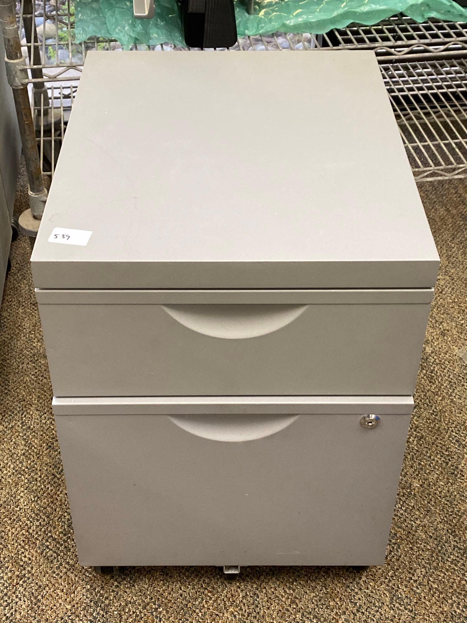 Locking Metal File Cabinet (1 of 2)