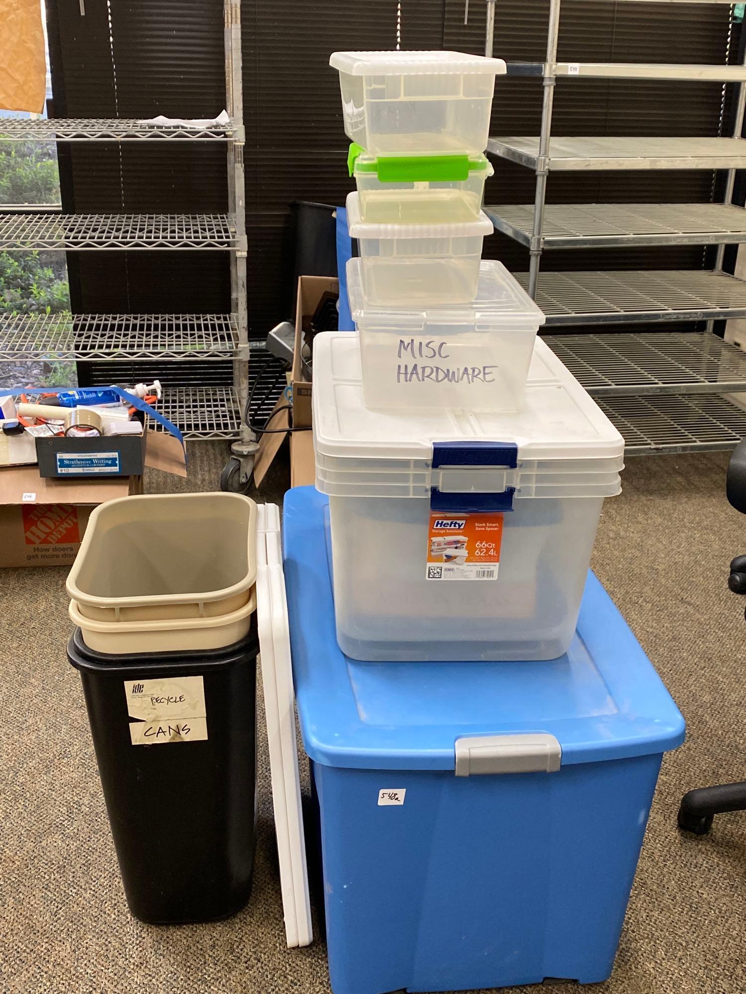 Lot Of Plastic Storage Bins & Containers (1 of 1)