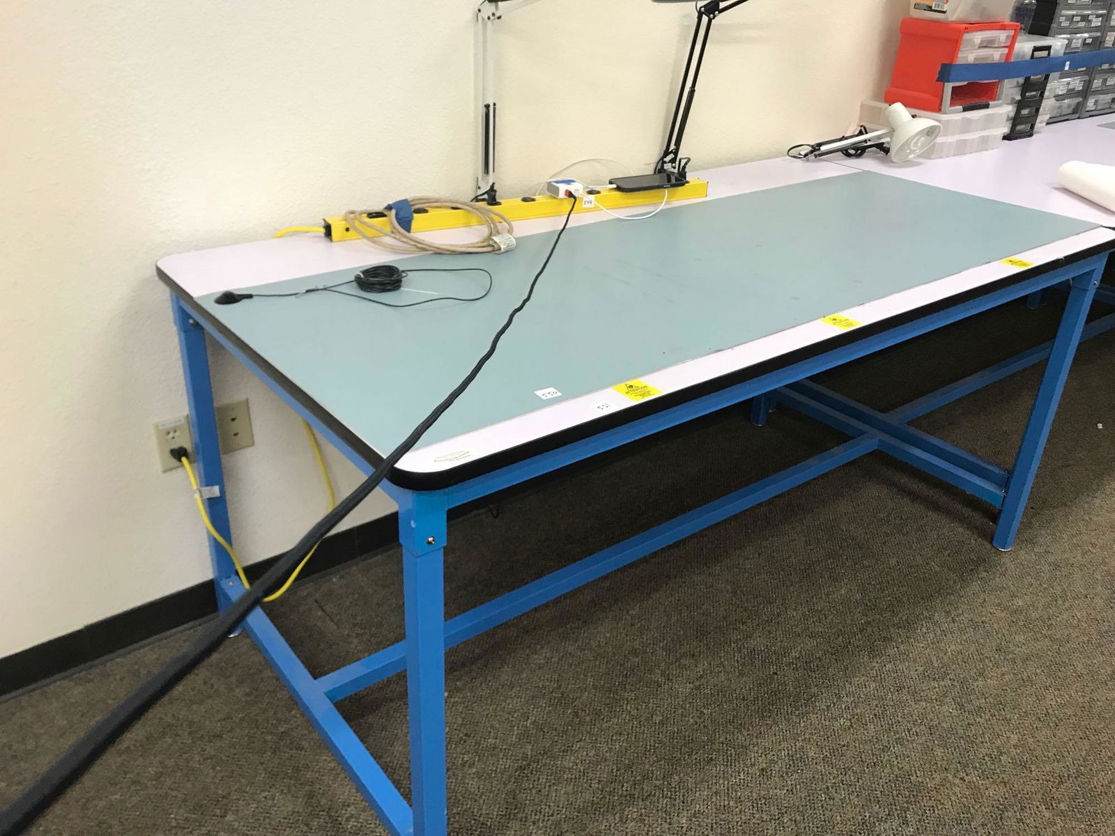 6 Foot Workbench With Magnifier And Lamp Attached (1 of 1)