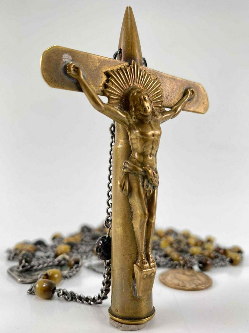 WWI Rosary With Trench Art Crucifix (1 of 18)