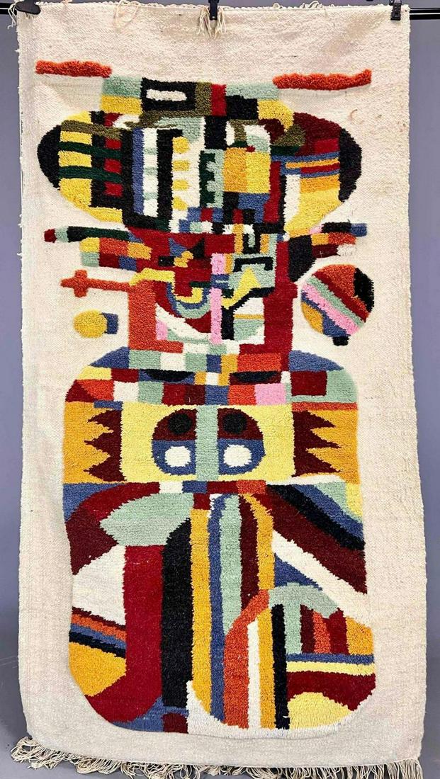 Moroccan Abstract Geometric Hand Woven Wool Rug (1 of 20)