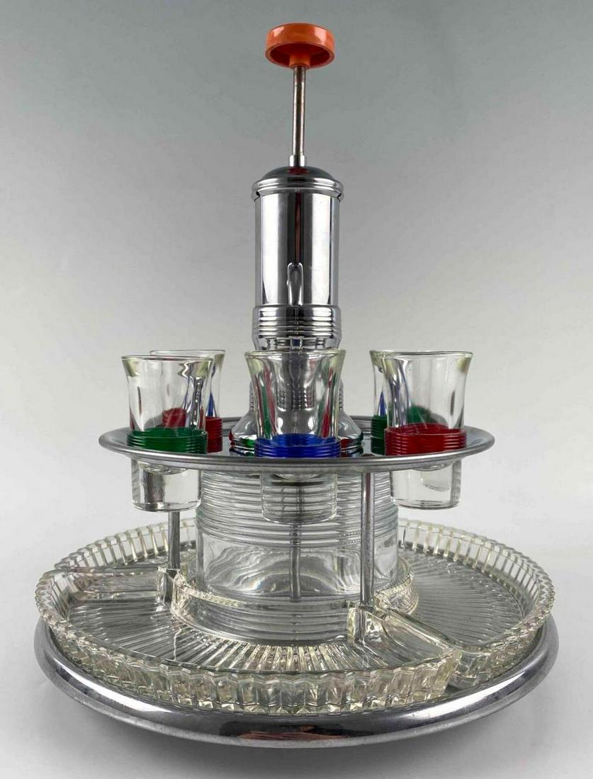 Art Deco Chrome Liquer Shot Dispenser (1 of 17)