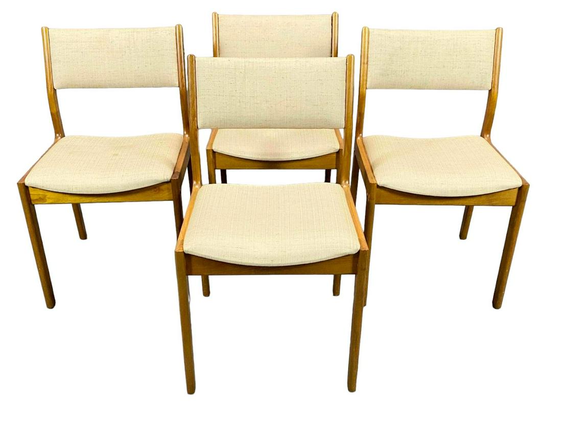 Set of Four Teak Danish Modern Dining Chairs (1 of 19)